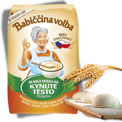 Babiččina volba Mouka hladká na kynuté těsto 1kg – Zboží Dáma