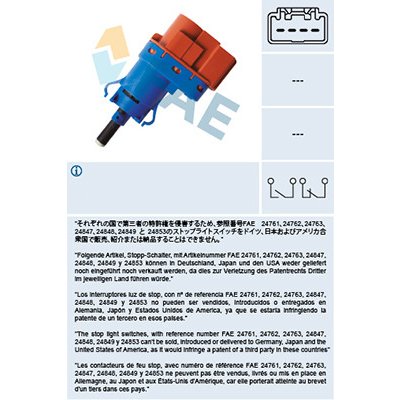 Spínač brzdového světla FAE 24796 – Hledejceny.cz