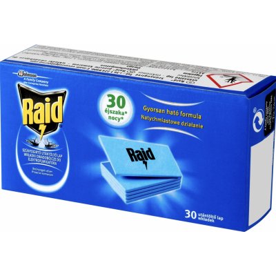Raid náhradní náplň do elektrického odpařovače, vysoce účinný insekticidní přípravek 30 ks – Zboží Dáma