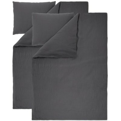 Livarno mušelínového povlečení tmavě šedá 140x200 70x90 – Sleviste.cz