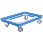 PK Group Vozík pod přepravky 4 otočná kolečka 75 mm polyuretan Barvy: Modrá – Zboží Mobilmania