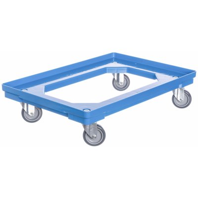 PK Group Vozík pod přepravky 4 otočná kolečka 75 mm polyuretan Barvy: Modrá – Zboží Mobilmania