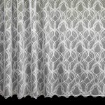Českomoravská textilní žakárová záclona V573, celoplošný vzor vlnek, bílá, výška 180cm (v metráži) – Hledejceny.cz