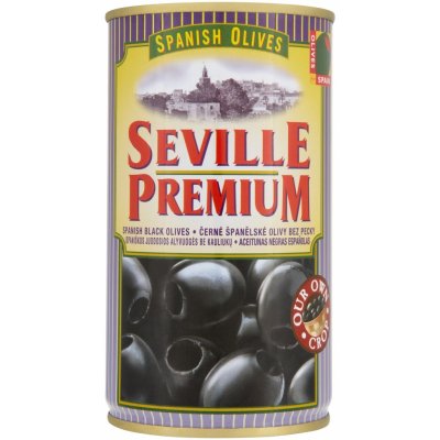 Seville Premium Černé španělské olivy bez pecky 350g