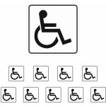 Walteco WC invalida, 80x80mm, samolepka Množství: 10 ks , 20108BP2 – Hledejceny.cz