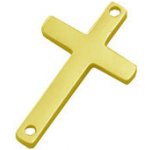 Šperky4U Zacená ocelová komponenta - křížek - OK1432-GD – Sleviste.cz
