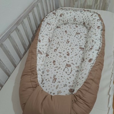 Pro útulný domov Hnízdečko pro miminko Hnědé se zvířátky – Zbozi.Blesk.cz