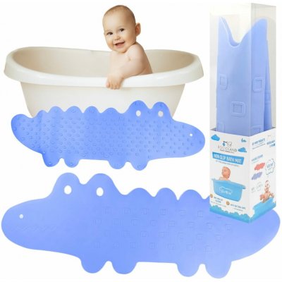 BocioLand Protiskluzová podložka do vany Krokodýl 33x90 cm, modrá – Zboží Dáma