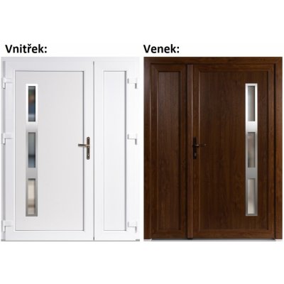 Soft Julie Inox Panel Plný Zlatý dub/bílá 150 x 200 cm – Sleviste.cz