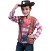Dětský karnevalový kostým funny fashion 3D tričko kovboj 98