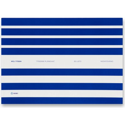 Bobo Nedatovaný plánovač A4 týdenní na šířku 30 listů – Zboží Dáma