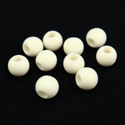 Pro Háčkování Plastový korálek lesklý Ø 10x12 mm krémový - 10 ks – Hledejceny.cz