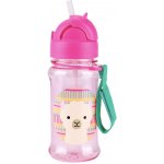 SKIP HOP Zoo tritan Láhev s brčkem Llama 355 ml růžová – Zboží Dáma