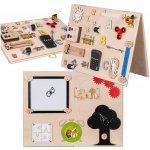 Kik KX4628 Dřevěná oboustranná manipulační tabule přírodní – Zbozi.Blesk.cz