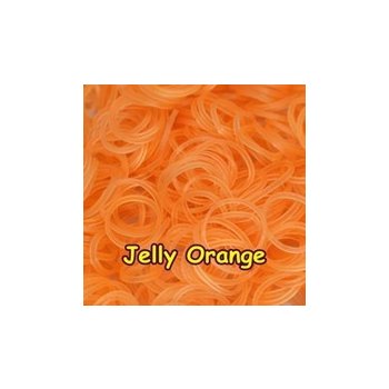 RAINBOW LOOM Original gumičky 600 kusov transparentné oranžová