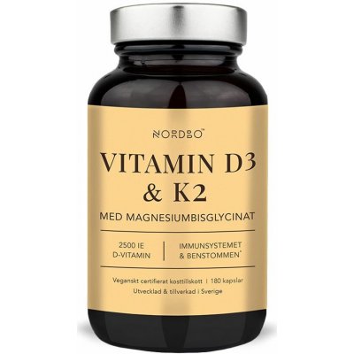 Nordbo Vitamin D3 a K2 180 kapslí – Hledejceny.cz