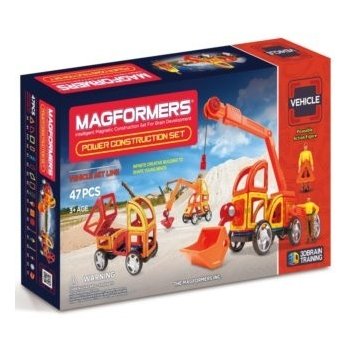 Magformers Power Construction stavební auta PLUS 47 ks