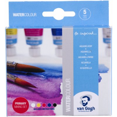 Van Gogh Sada akvarelových barev 5 x 10 ml v tubě v cestovní krabičce – Sleviste.cz
