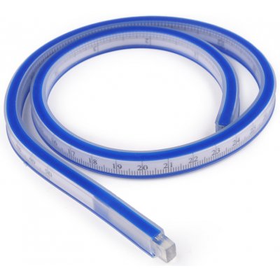 Prima-obchod Ohebné pravítko délka 50 cm, 60 cm, barva 1 (50 cm) modrá – Zboží Dáma