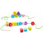 Tooky Toys Dřevěné provlékání Housenka s čísly – Hledejceny.cz