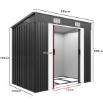 FurniGO Zahradní domek A4 196 x 122 x 182 cm antracit – Zboží Dáma FurniGO Zahradní domek A4 196 x 122 x 182 cm antracit – Zboží Dáma