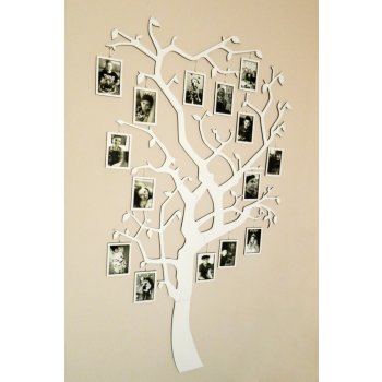 MAJADESIGN Fotorámeček - Dřevěný strom s rámečky na zavěšení barevně lakovaný Formát fotografie: 9 x 13 cm bez prodlužovacího dílu ( bez kořenů)