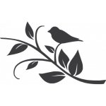 Kreativní svět Ptáček na větvičce plastová šablona 14,5x14,5 cm – Zboží Dáma