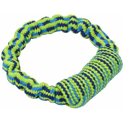 Kruuse Hračka pes Bungee Kruh modrá/zelená 16 cm – Zboží Mobilmania
