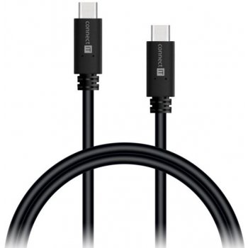 CONNECT IT Wirez USB-C (Type C) USB-C (Type C), USB-C 2.0, černý, 1 m