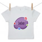 Boodyy Tričko s krátkým rukávem Fialová bublina se jménem dítěte – Zbozi.Blesk.cz