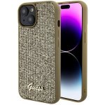 Pouzdro Guess PU Square Mirror Script Logo iPhone 15 zlaté – Zboží Mobilmania