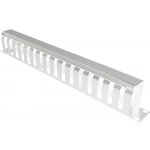 VALUE 19' vyvazovací panel 1U kovový s krytkou průchozí 40 x 40 mm černý 26.99.0304 – Zboží Živě