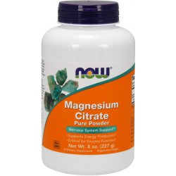 Now Magnesium Citrate hořčík citrát čistý prášek 227 g