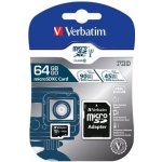Verbatim microSDXC 64 GB UHS-I U1 47042 – Zboží Živě