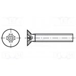 KRAFTBERG M2.5X4/D965B Šroub; M2,5x4; 0,45; Hlava: kuželová; Phillips; PH1; ocel; DIN 965 – Hledejceny.cz