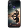 Pouzdro a kryt na mobilní telefon Xiaomi Pouzdro Mobiwear Glossy Xiaomi Redmi 7 - G003G Astronaut na samotce