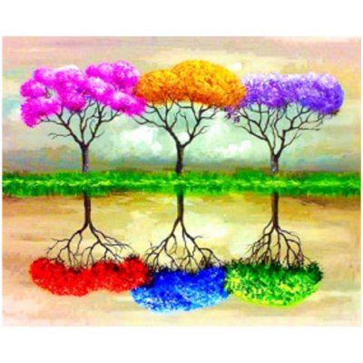 Vikpap 40 x 30 cm Magická krajina v barvách – Zboží Dáma