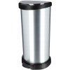 Koš Curver DECO BIN 40 l strieborný / čierný