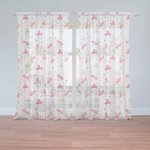 Sablio Záclony Růžové dudlíky: 2ks 150x250cm – Hledejceny.cz