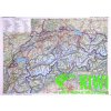 Nástěnné mapy Freytag & Berndt nástěnná mapa Švýcarsko 1:400 t. - lišta, 92x77 cm
