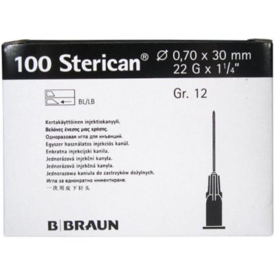 Sterican Jehla inj černá 0,70 x 30 100 ks BB4657624