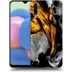 Pouzdro Picasee silikonové Samsung Galaxy A30s A307F - Black Gold čiré – Zbozi.Blesk.cz