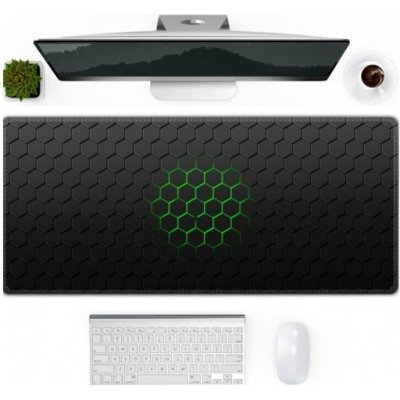 Podložka pod myš 90 x 40 cm černo zelená – Zboží Živě