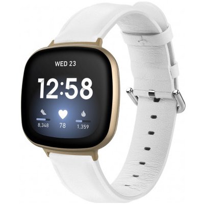 BStrap Leather Lux řemínek na Fitbit Versa 3, white SFI012C02