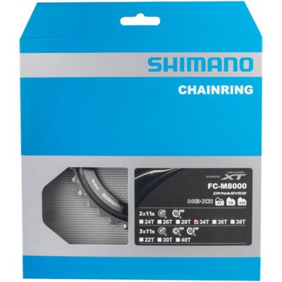 SHIMANO Převodník 34z. M8000 XT 34/24z. černý 96mm