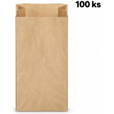 COpack - Svačinové papírové sáčky hnědé KRAFT 1,5 kg ( 14+6 x 28 cm) (100 ks) – Hledejceny.cz