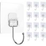 DarNova - Sada silných průhledných samolepicích háčků, vodotěsných, bez hřebíků, nosnost až 5 kg - – Zboží Mobilmania
