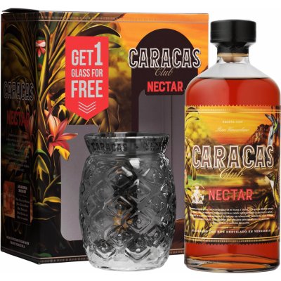 Ron Caracas Nectar 40% 0,7 l (dárkové balení 1 sklenice)
