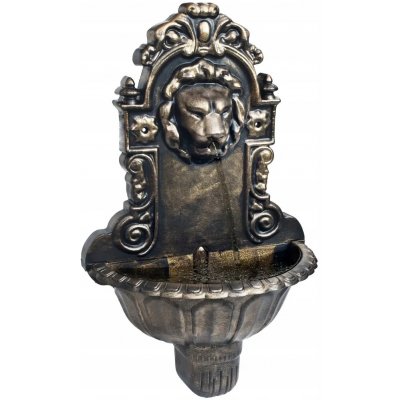 zahrada-XL Nástěnná fontána se lví hlavou bronzová – Zbozi.Blesk.cz