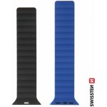 SWISSTEN Silikonový magnetický řemínek pro Apple Watch 42/44/45/49mm modro-černá 46000514 – Zboží Mobilmania